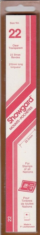 Showgard Stamp Mount Strips: 22mm - Clear