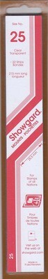 Showgard Stamp Mount Strips: 25mm - Clear