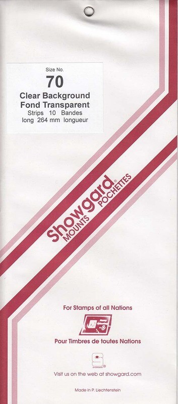 Showgard Stamp Mount Strips: 70mm - Clear