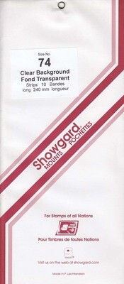Showgard Stamp Mount Strips: 74mm - Clear Showgard Stamp Mount Strips: 74mm - Clear
