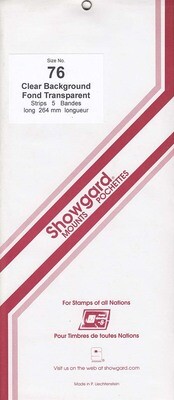 Showgard Stamp Mount Strips: 76mm - Clear