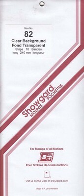 Showgard Stamp Mount Strips: 82mm - Clear