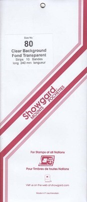 Showgard Stamp Mount Strips: 80mm - Clear