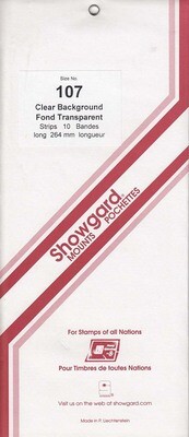 Showgard Stamp Mount Strips: 107mm - Clear