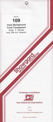 Showgard Stamp Mount Strips: 109mm - Clear Showgard Stamp Mount Strips: 109mm - Clear