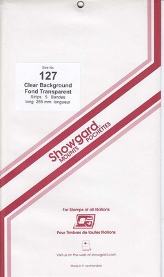 Showgard Stamp Mount Strips: 127mm - Clear