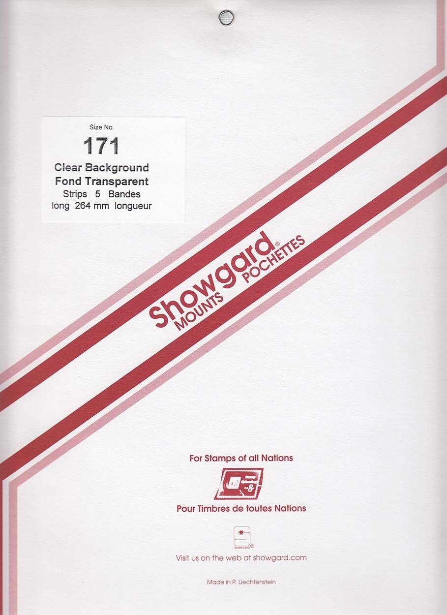 Showgard Stamp Mount Strips: 171mm - Clear Showgard Stamp Mount Strips: 171mm - Clear