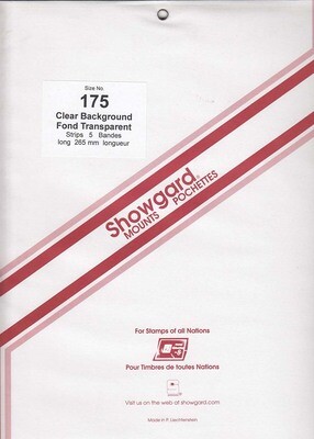 Showgard Stamp Mount Strips: 175mm - Clear