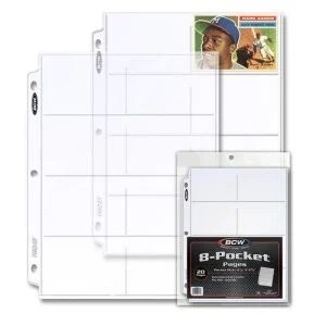 BCW Polypropylene Pages - 8-Pocket - pack of 20 pages