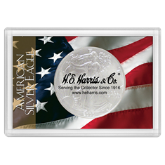 HE Harris American Silver Eagle Frosty Case with Flag
