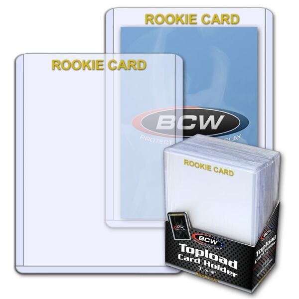 BCW Topload Card Holder - Rookie Imprinted - Gold