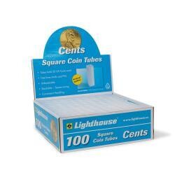 Lighthouse (Numis) Square Tubes -- Cent Size - Case Lighthouse (Numis) Square Tubes -- Cent Size - Case