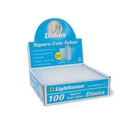 Lighthouse (Numis) Square Tubes -- Dime Size Case Lighthouse (Numis) Square Tubes -- Dime Size Case