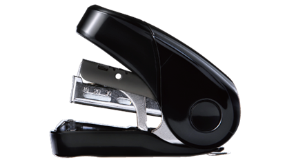 Max Flat Clinch Light Effort Compact Stapler - Black