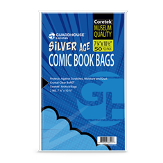 Coretek Comic Book Bag (2mil ) - Silver