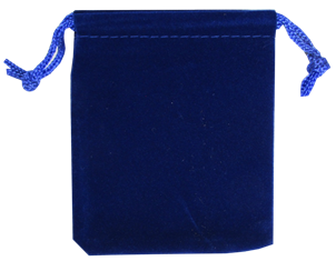 Velour Drawstring Pouch - 2.75x3.25 Royal Blue - Pack of 25