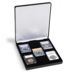 Lighthouse Black Leatherette Slab Box - 5 Slab