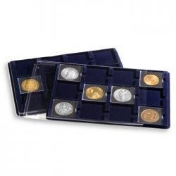 Lighthouse Blue Coin Tray -- 12 Crown Spaces -- 67x67mm (Set of 2)