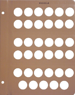 Dansco Album 7117: Nickels Plain - 4 Blank Pages / 140 Ports