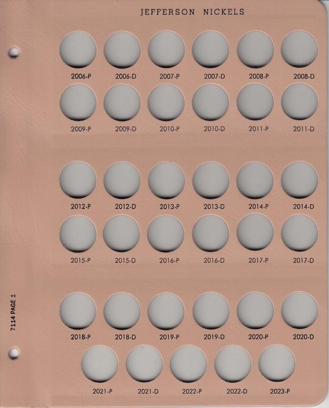 Dansco Album 7114: Jefferson Nickels, 2006-2023 P&D
