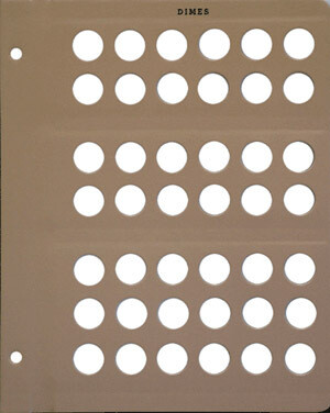 Dansco Album 7127: Dimes Plain - 4 Blank Pages / 168 Ports