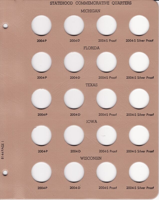 Dansco Album 8144: Statehood Quarters w/ Proofs, 2004-2008