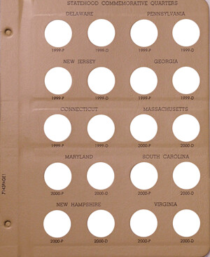 Dansco Album 7143: Statehood Quarters P&D, 1999-2008