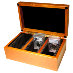 Wood Display Box - 30 NGC or PCGS Slab - Light Finish