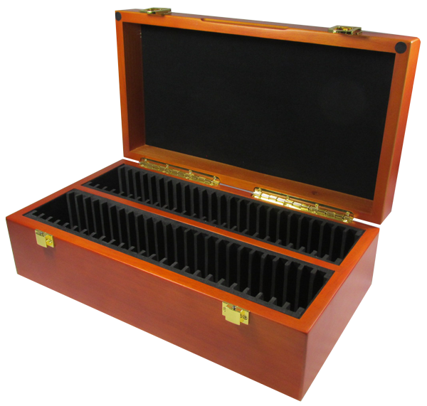 Wood Display Box - 50 PCGS or NGC Slabs - Light Finish