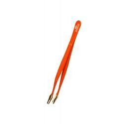 Prinz Standard Stamp Tongs Cranked Spade Tip (Red Finish)