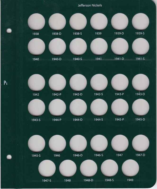 Intercept Shield Album: Jefferson Nickels 1938-2002