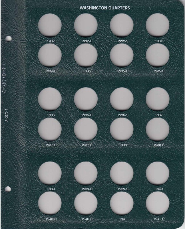 Intercept Shield Album: Washington Quarters 1932-1998