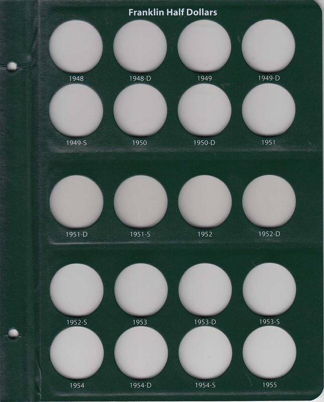 Intercept Shield Album: Franklin Half Dollars 1948-1963