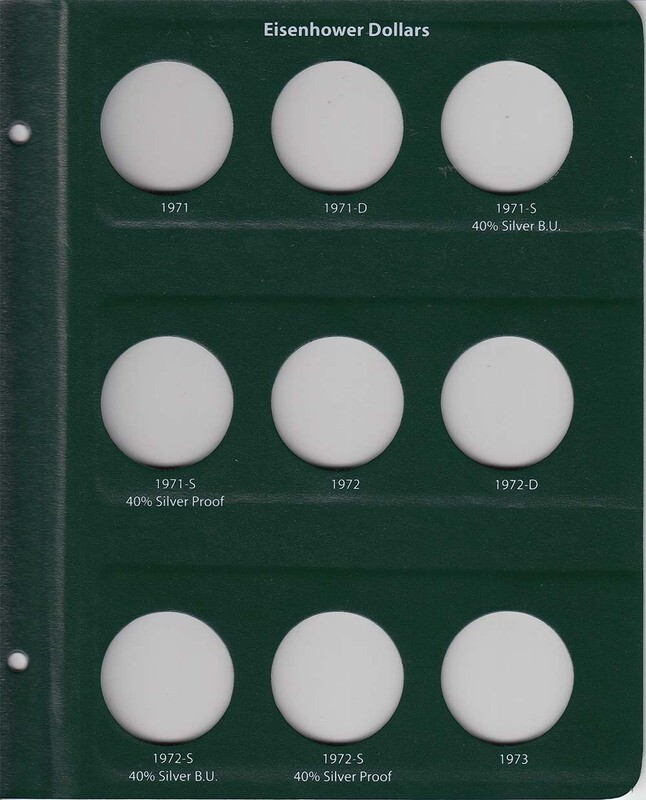 Intercept Shield Album: Eisenhower Dollars 1971-1978