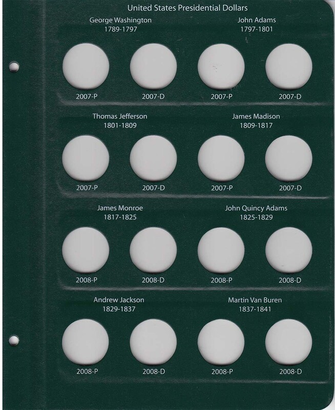 Intercept Shield Album: Presidential Dollars (P and D)