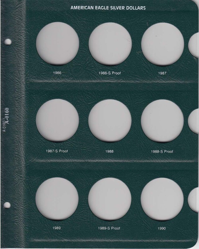 Intercept Shield Album: American Eagle Silver Dollars 1986-2003 (w/PR)