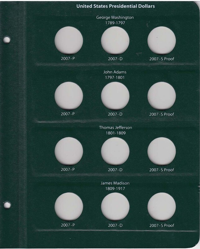 Intercept Shield Album: Presidential Dollars w/Proofs