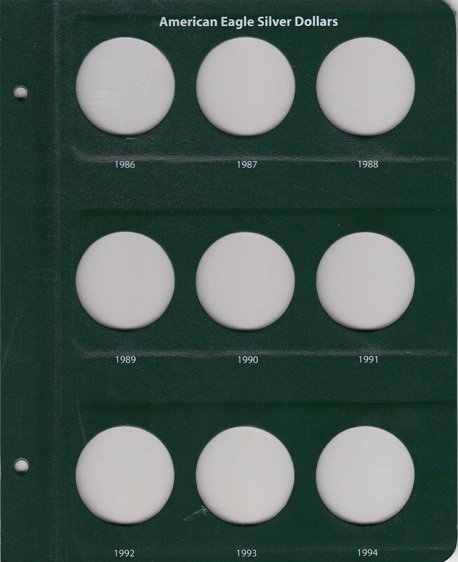 Intercept Shield Album: American Eagle Silver Dollars 1986-2012 (MS)
