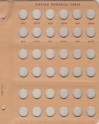 Dansco Replacement Page 7100-8/7102-4: Lincoln Memorial Cents (2007 to 2009-D)