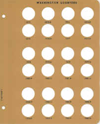 Dansco Replacement Page 7140-5: Washington Quarters (1973 to 1985-D)