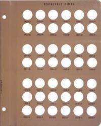 Dansco Replacement Page 7125-3: Roosevelt Dimes (1984-D to 2005-P) Dansco Replacement Page 7125-3: Roosevelt Dimes (1984-D to 2005-P)