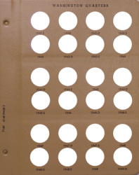 Dansco Replacement Page 7140-2/8140-2: Washington Quarters (1941-S to 1949-D)