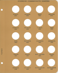 Dansco Replacement Page 7146-2: Statehood Quarters Date Set (2003 to 2006)