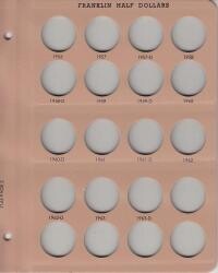 Dansco Replacement Page 7165-2: Franklin Half Dollars (1956 to 1963) Dansco Replacement Page 7165-2: Franklin Half Dollars (1956 to 1963)