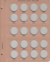Dansco Replacement Page 7166-6: Kennedy Half Dollars (2018-P to 2027-D)