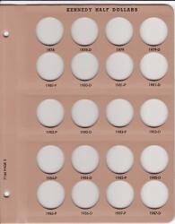 Dansco Replacement Page 7166-2: Kennedy Half Dollars (1978 to 1987-D)