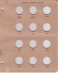Dansco Replacement Page 7180-1: Susan B. Anthony Dollars (1979-P to 1999-D)