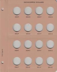 Dansco Replacement Page 7183-4: Sacagawea Dollars (2024-P to 2031-D)
