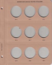 Dansco Replacement Page 7181-4: American Eagle Silver Dollars (2013 to 2021)