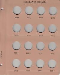 Dansco Replacement Page 7183-3: Sacagawea Dollars (2016-P to 2023-D)